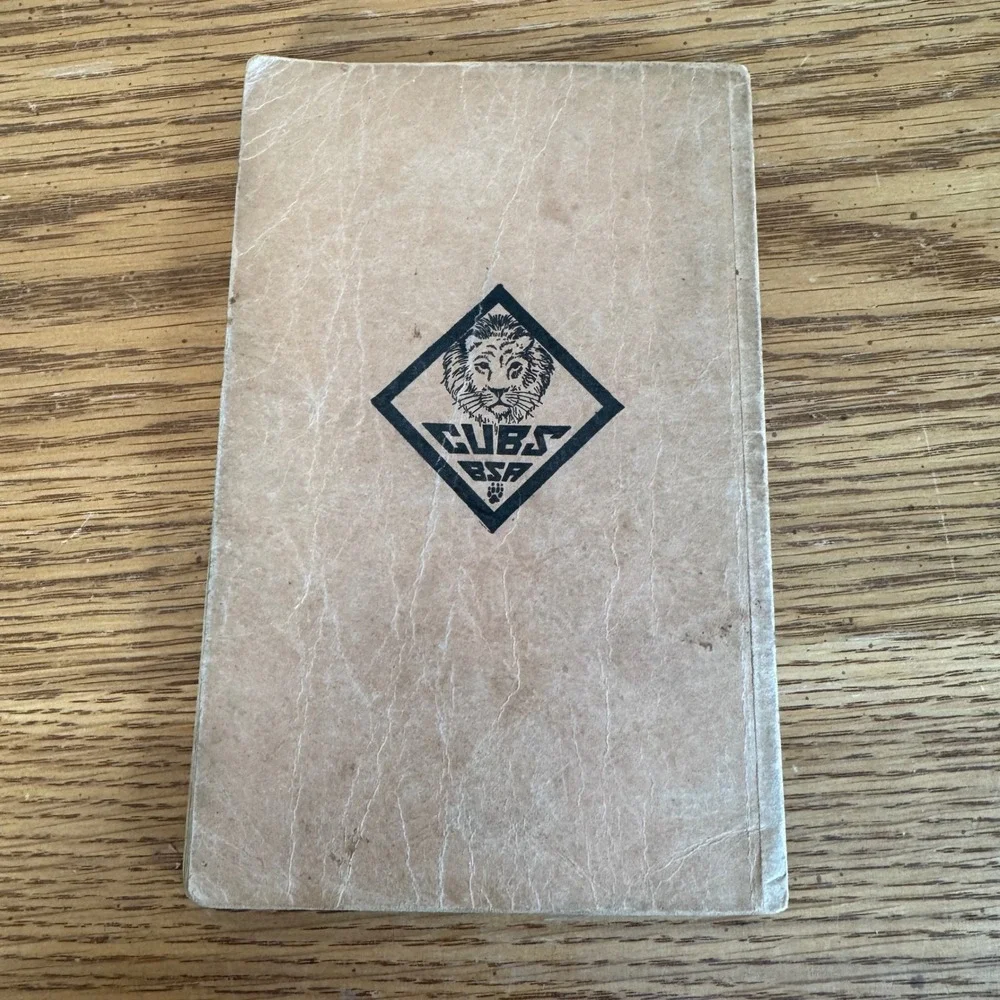 Vintage 1943 Boy Scouts of America Lion Cub Scout Handbook Cat No 3244 BSA Book
